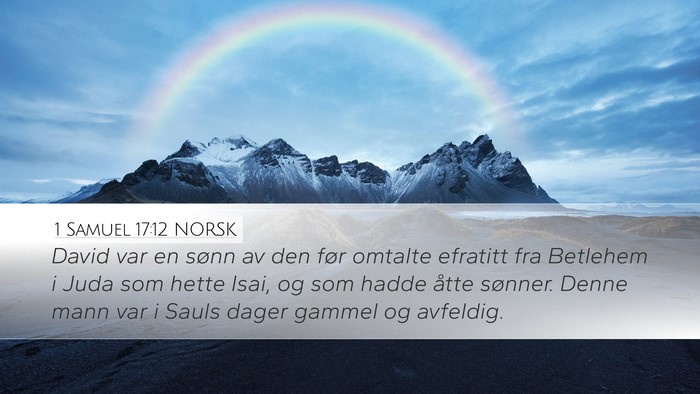 1 Samuel 17:12 NORSK Bible Verse Image