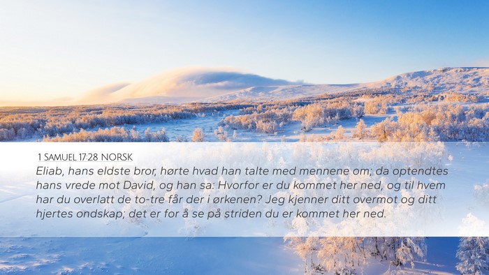 1 Samuel 17:28 NORSK Bible Verse Image