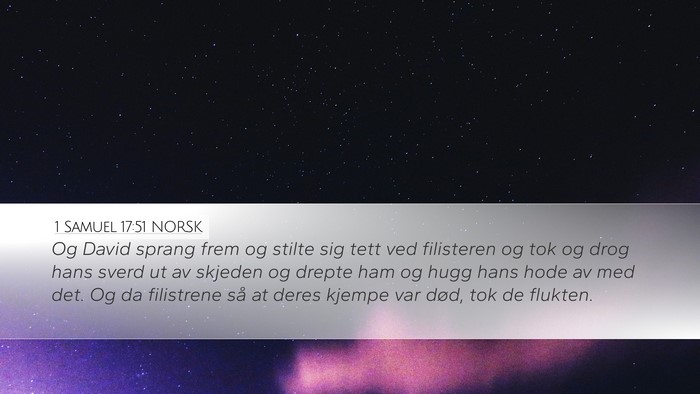 1 Samuel 17:51 NORSK Bible Verse Image