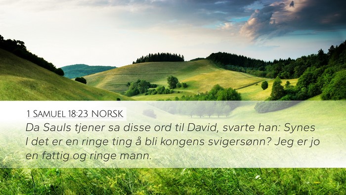 1 Samuel 18:23 NORSK Bible Verse Image