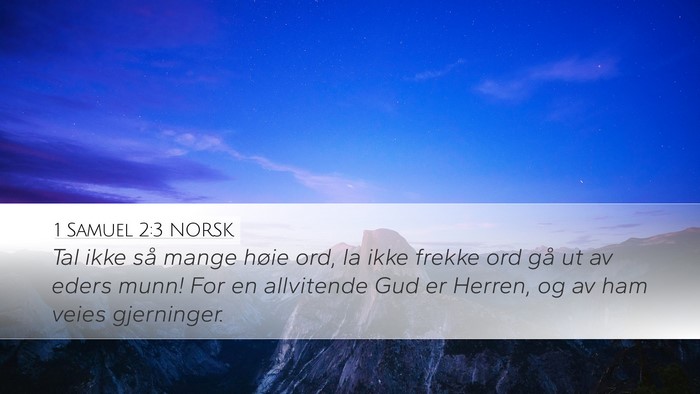 1 Samuel 2:3 NORSK Bible Verse Image