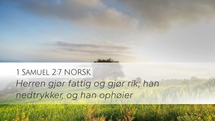 1 Samuel 2:7 NORSK Bible Verse Image