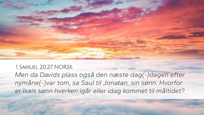 1 Samuel 20:27 NORSK Bible Verse Image
