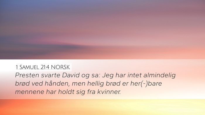 1 Samuel 21:4 NORSK Bible Verse Image
