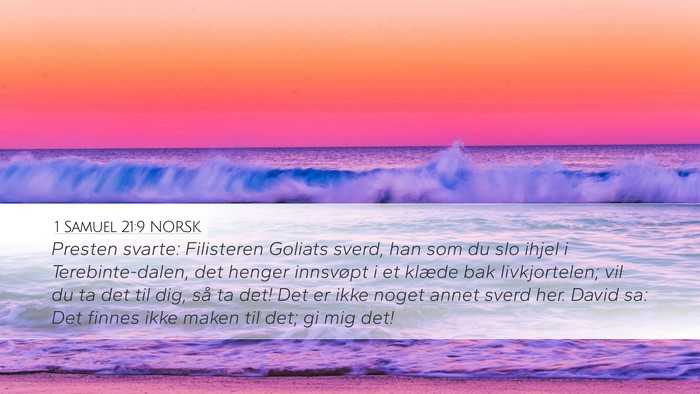 1 Samuel 21:9 NORSK Bible Verse Image