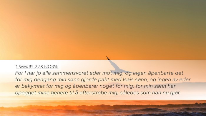 1 Samuel 22:8 NORSK Bible Verse Image