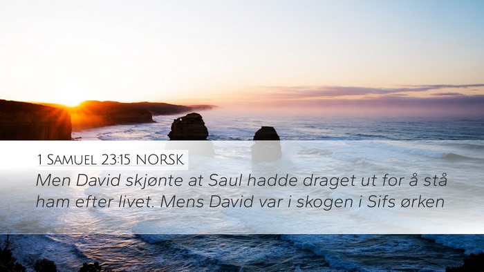 1 Samuel 23:15 NORSK Bible Verse Image