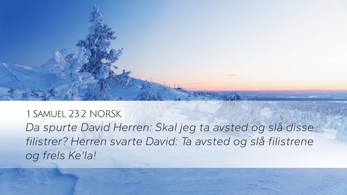 1 Samuel 23:2 NORSK Bible Verse Image