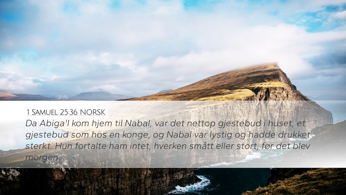 1 Samuel 25:36 NORSK Bible Verse Image