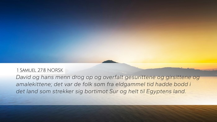 1 Samuel 27:8 NORSK Bible Verse Image