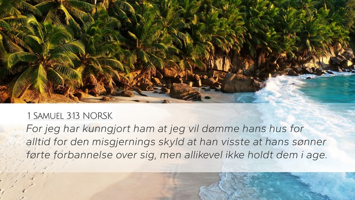 1 Samuel 3:13 NORSK Bible Verse Image