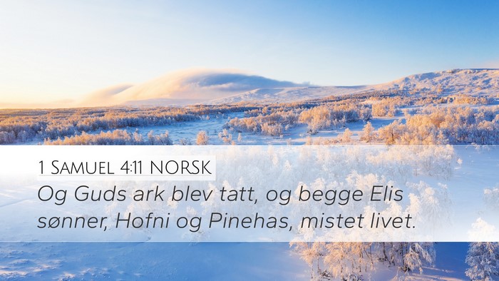 1 Samuel 4:11 NORSK Bible Verse Image