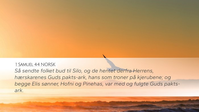 1 Samuel 4:4 NORSK Bible Verse Image