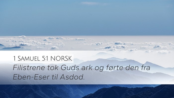 1 Samuel 5:1 NORSK Bible Verse Image