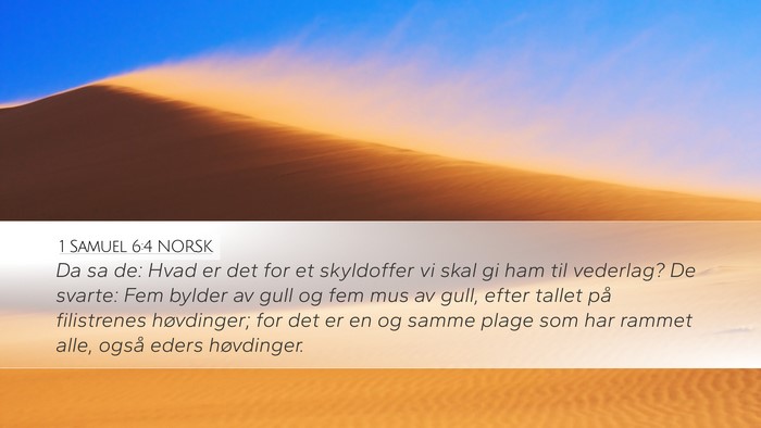 1 Samuel 6:4 NORSK Bible Verse Image