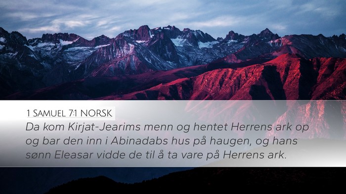 1 Samuel 7:1 NORSK Bible Verse Image
