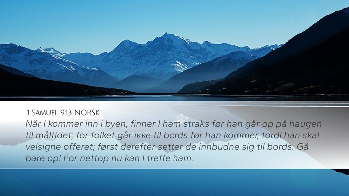 1 Samuel 9:13 NORSK Bible Verse Image