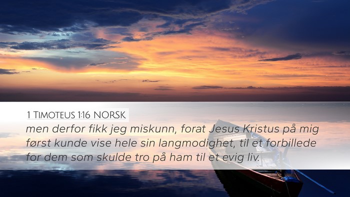 1 Timoteus 1:16 NORSK Bible Verse Image