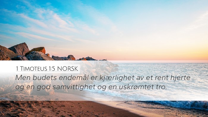 1 Timoteus 1:5 NORSK Bible Verse Image