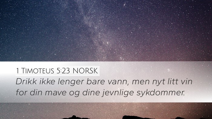 1 Timoteus 5:23 NORSK Bible Verse Image