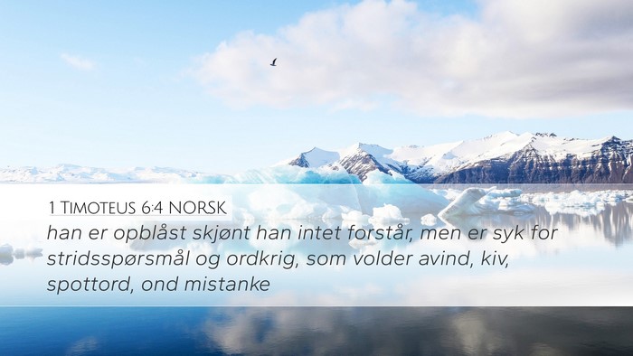 1 Timoteus 6:4 NORSK Bible Verse Image