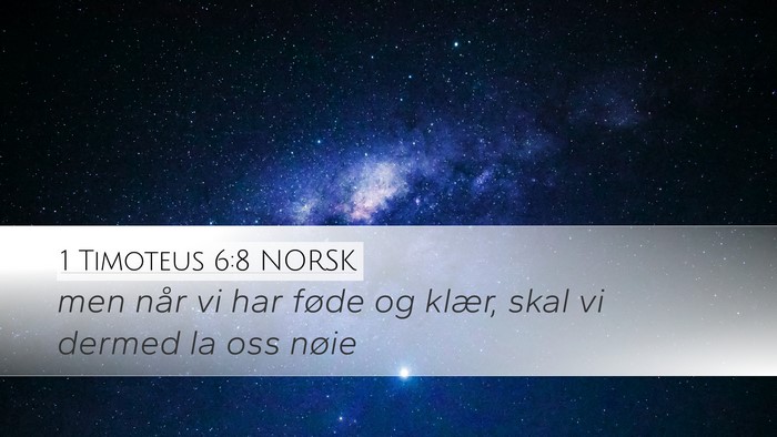 1 Timoteus 6:8 NORSK Bible Verse Image