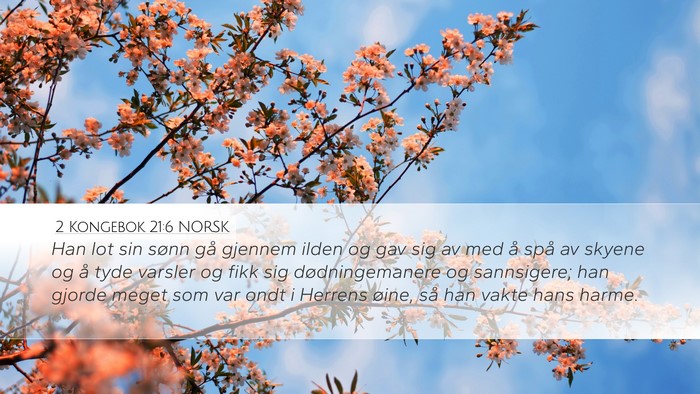 2 Kongebok 21:6 NORSK Bible Verse Image