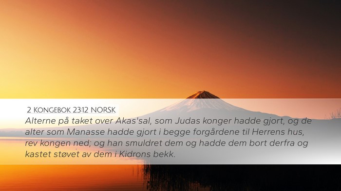 2 Kongebok 23:12 NORSK Bible Verse Image