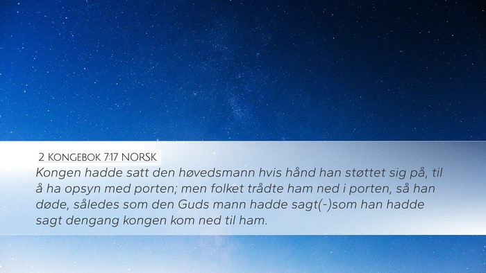 2 Kongebok 7:17 NORSK Bible Verse Image