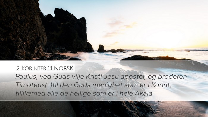 2 Korinter 1:1 NORSK Bible Verse Image