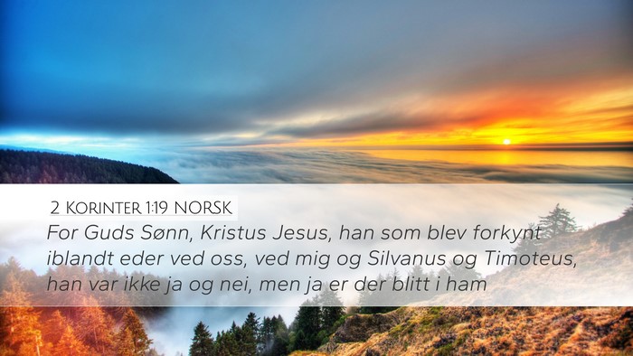 2 Korinter 1:19 NORSK Bible Verse Image