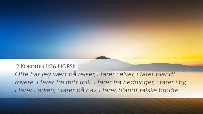 2 Korinter 11:26 NORSK Bible Verse Image