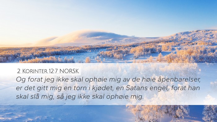 2 Korinter 12:7 NORSK Bible Verse Image