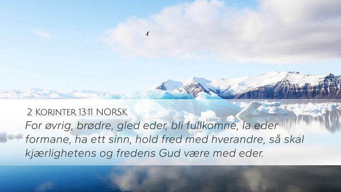 2 Korinter 13:11 NORSK Bible Verse Image