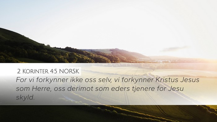 2 Korinter 4:5 NORSK Bible Verse Image