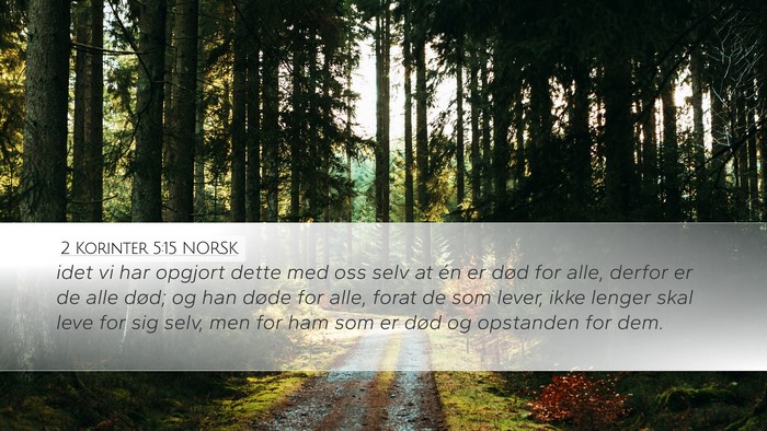 2 Korinter 5:15 NORSK Bible Verse Image