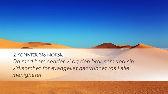2 Korinter 8:18 NORSK Bible Verse Image