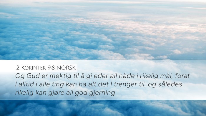 2 Korinter 9:8 NORSK Bible Verse Image