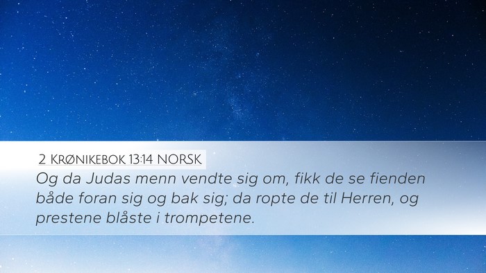 2 Krønikebok 13:14 NORSK Bible Verse Image
