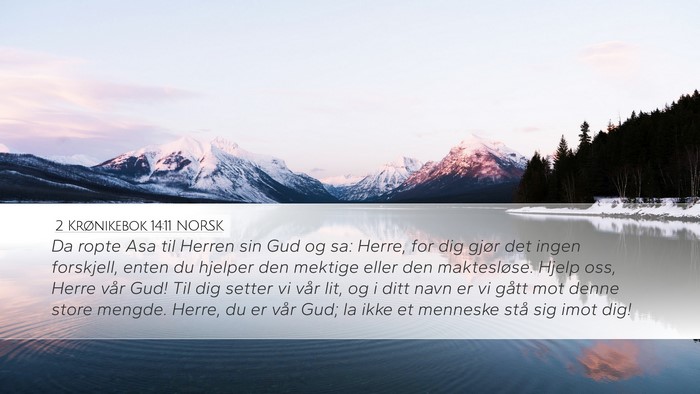 2 Krønikebok 14:11 NORSK Bible Verse Image