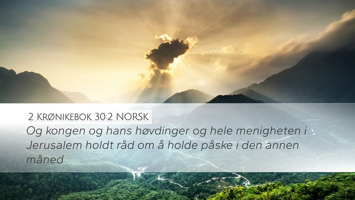 2 Krønikebok 30:2 NORSK Bible Verse Image