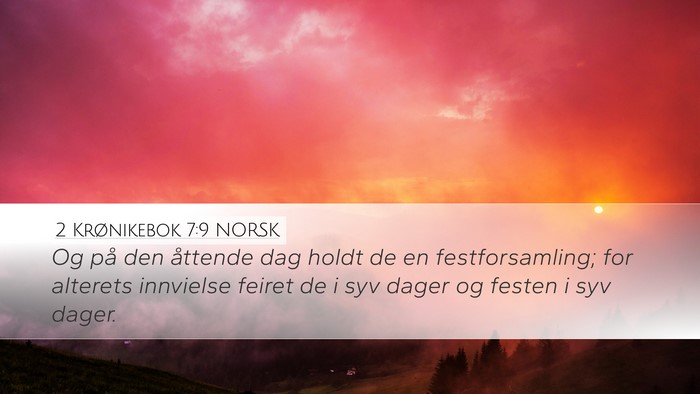 2 Krønikebok 7:9 NORSK Bible Verse Image