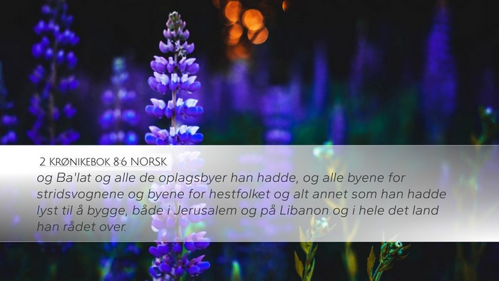 2 Krønikebok 8:6 NORSK Bible Verse Image