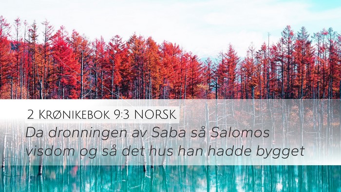 2 Krønikebok 9:3 NORSK Bible Verse Image