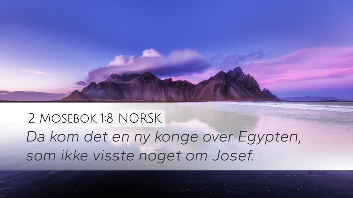 2 Mosebok 1:8 NORSK Bible Verse Image