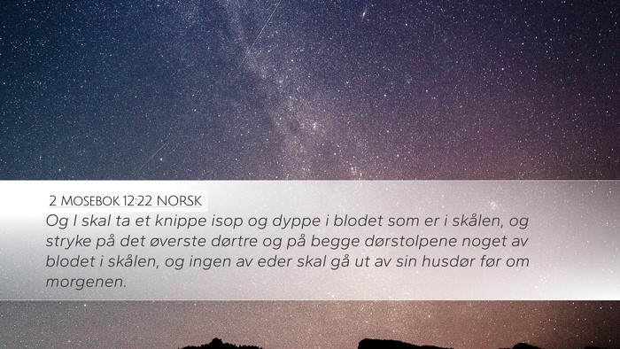 2 Mosebok 12:22 NORSK Bible Verse Image