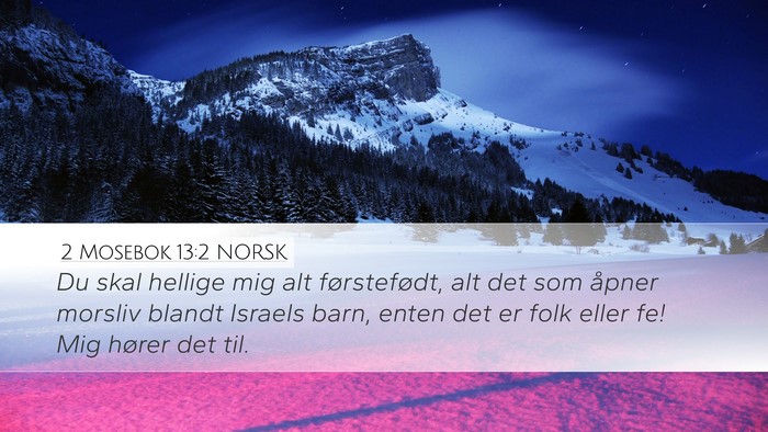 2 Mosebok 13:2 NORSK Bible Verse Image