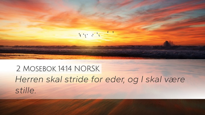 2 Mosebok 14:14 NORSK Bible Verse Image