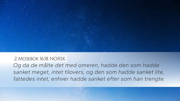 2 Mosebok 16:18 NORSK Bible Verse Image