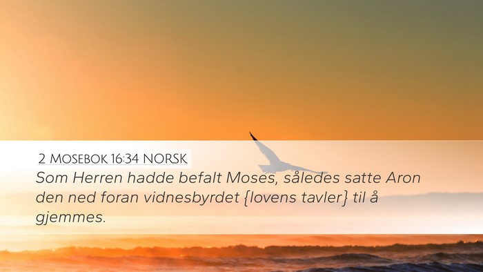 2 Mosebok 16:34 NORSK Bible Verse Image
